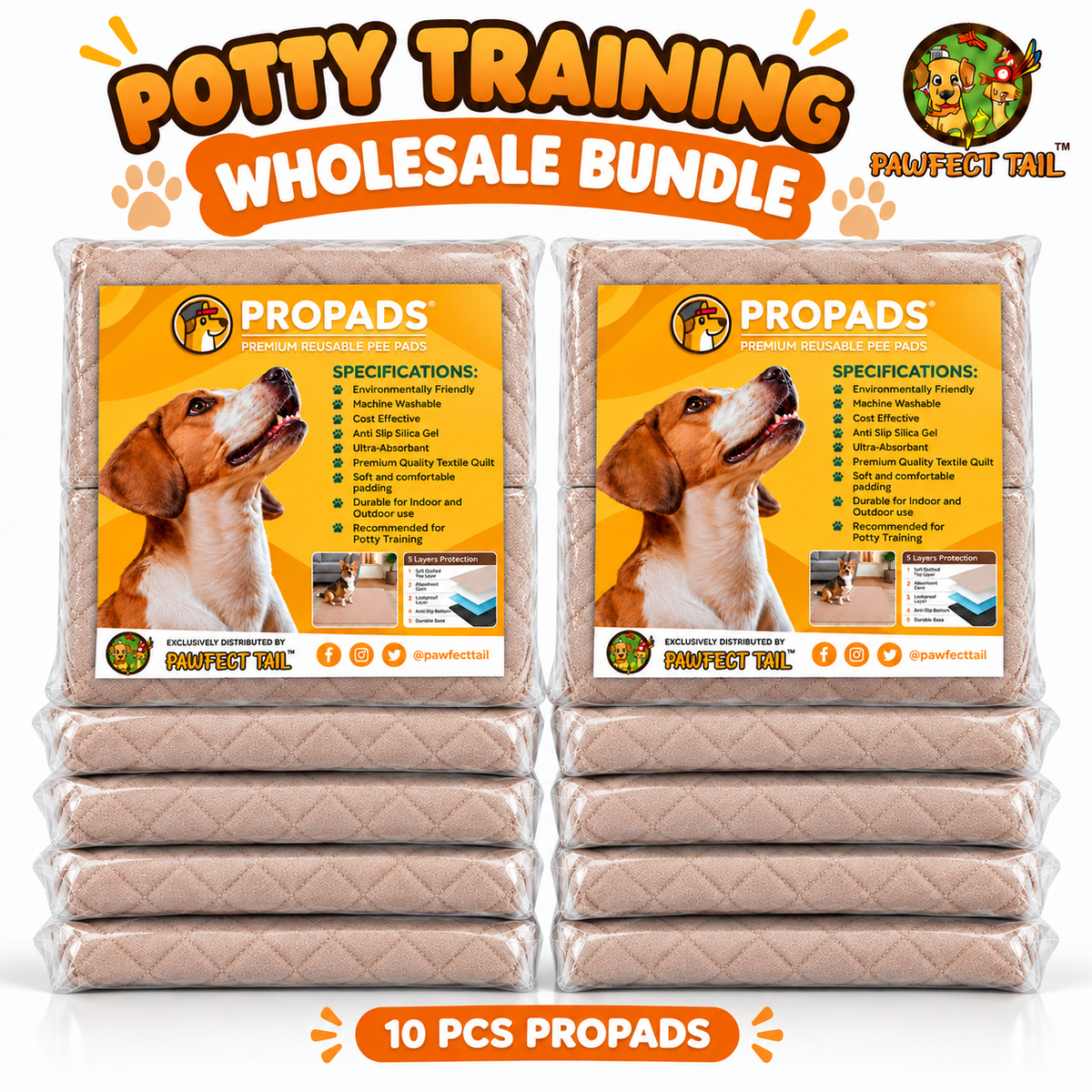 Propads Wholesale Bundle (10pcs Reusable Pee Pads)